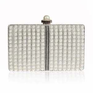 Pearls Evening Bags Full Embroidery Clutch
