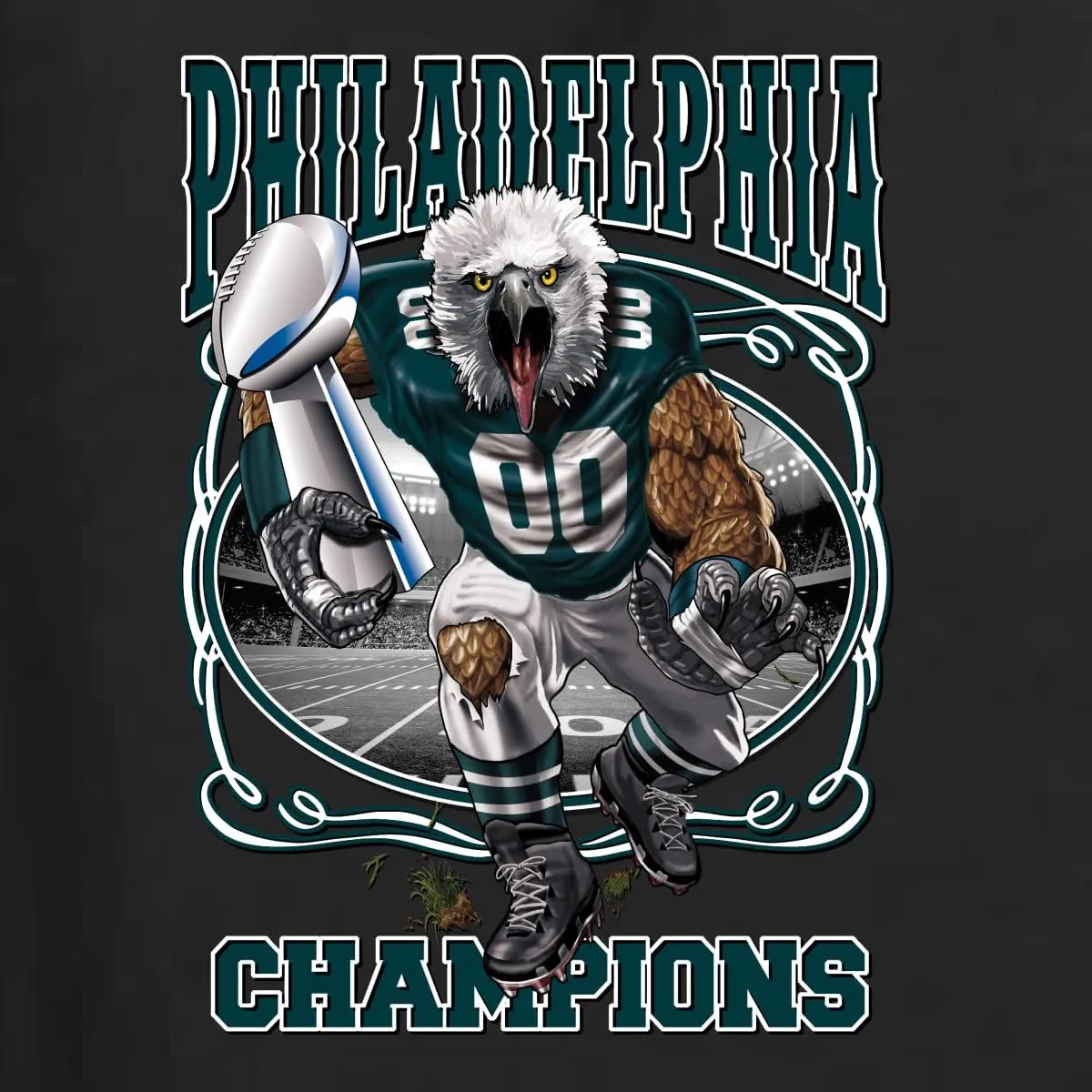 Philly PA Fan | PHI Phila Fantasy Football Sports Men's T-Shirt