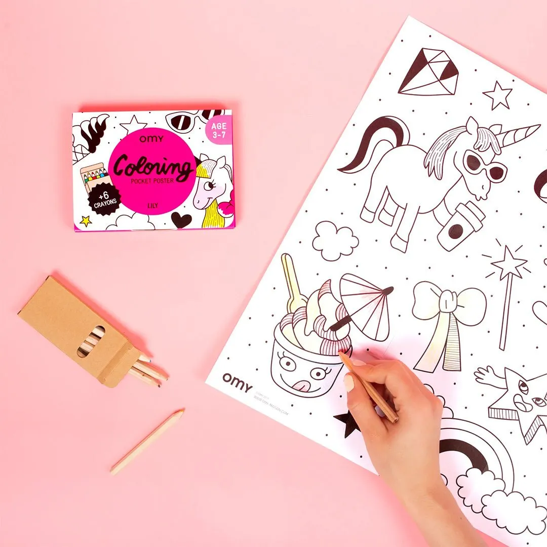Pocket Coloring Collection: Unicorns, Princesses & Dragons