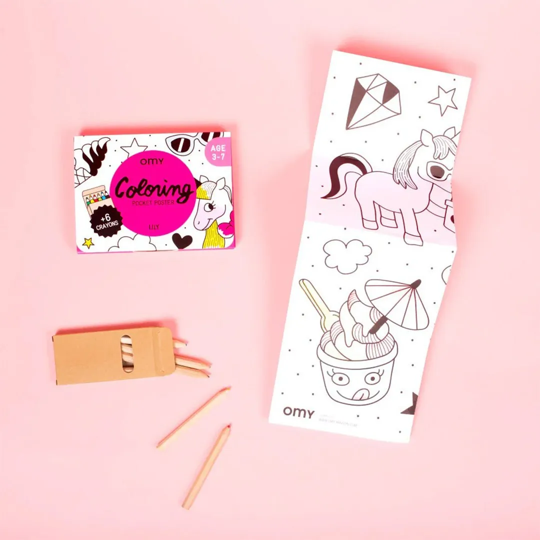 Pocket Coloring Collection: Unicorns, Princesses & Dragons