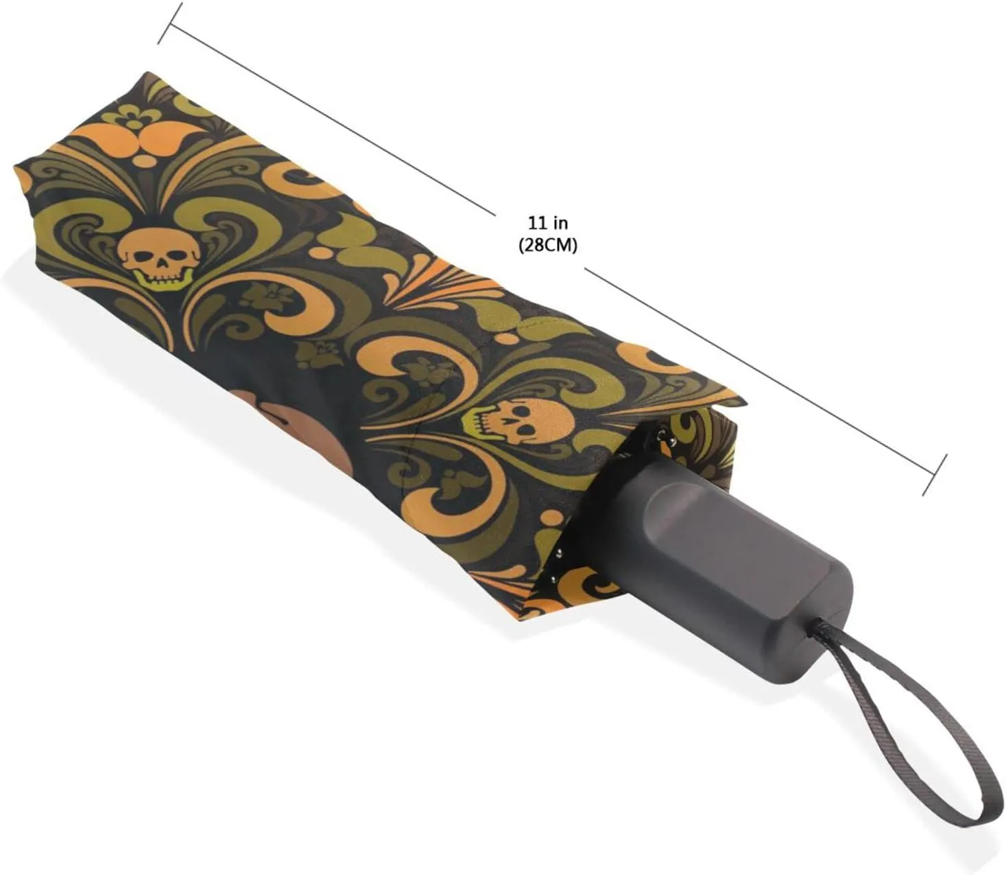 Poeticcity Rain Travel Umbrella, Hand Open Close Windproof Waterproof Folding Umbrella, Compact Canopy Strong Ray Parasol Umbrella