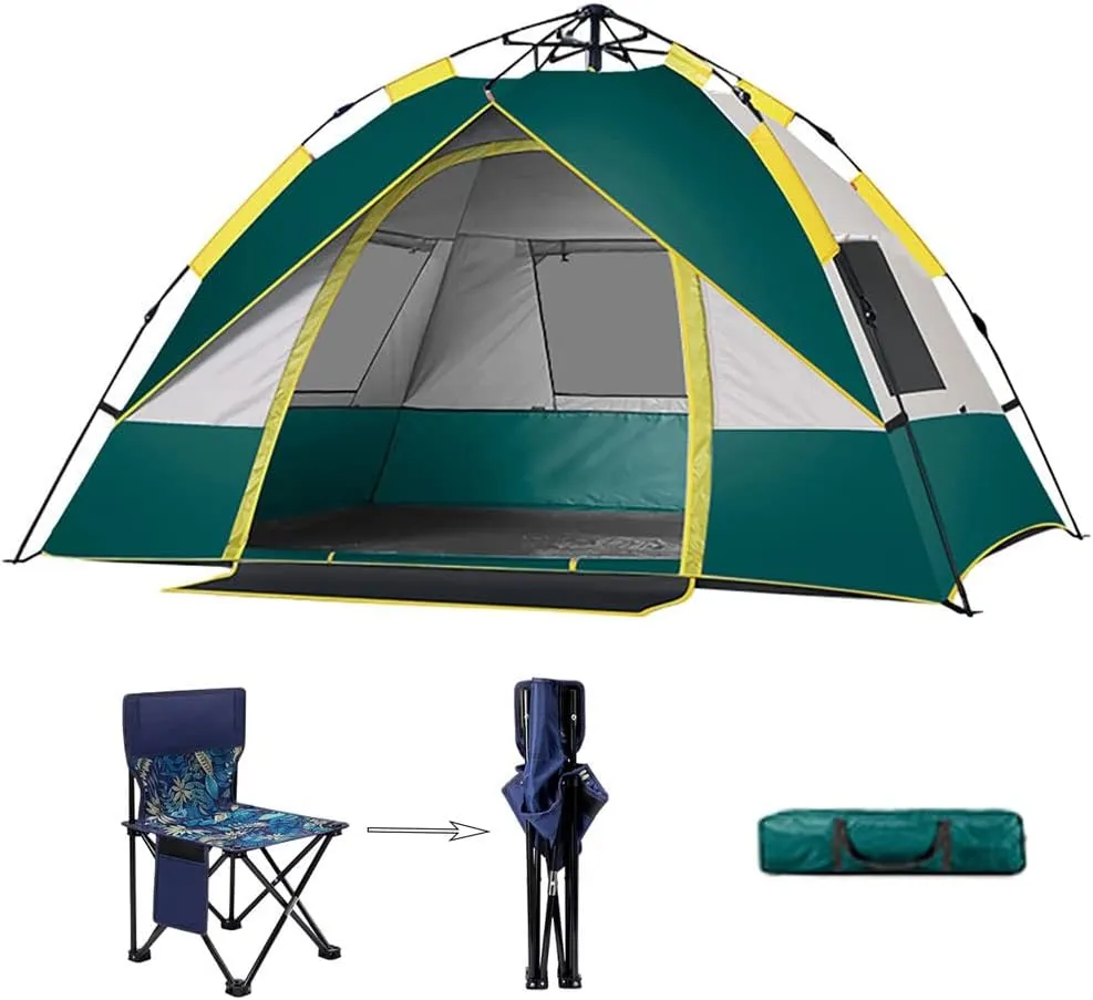 Portable Campitent Waterproof Family Tent Sun Shelter with Removable Rainfly Lightweight Tent with Carry Bag for Campitravelioutdoor Beach