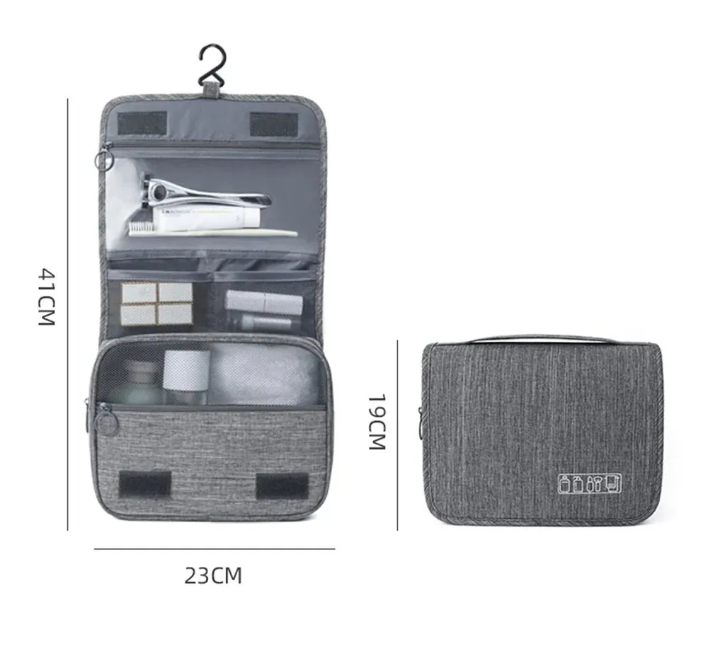 Portable Hanging Toiletry Bag – Waterproof Travel Cosmetic Organizer for Men & Women, Large Capacity Makeup Case
