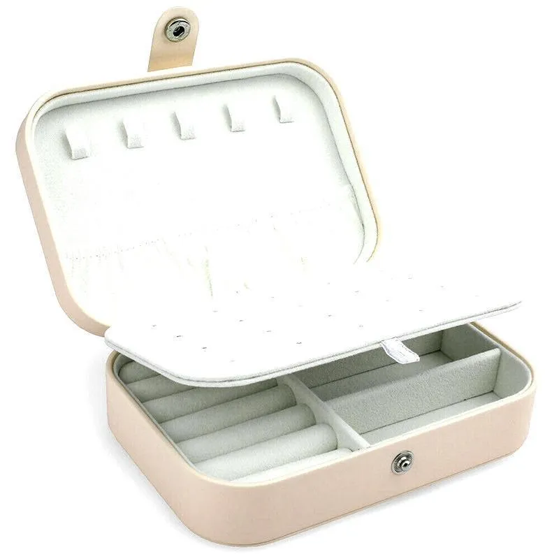 Portable Jewelry Box 1PC 2Colours PU Leather