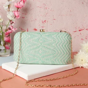 Printed Box Clutch For Casual Use