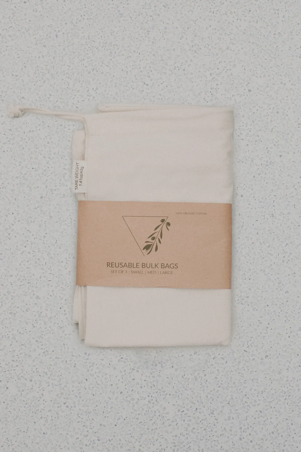 Produce Bags - Set of Three - Organic GOTS Cotton