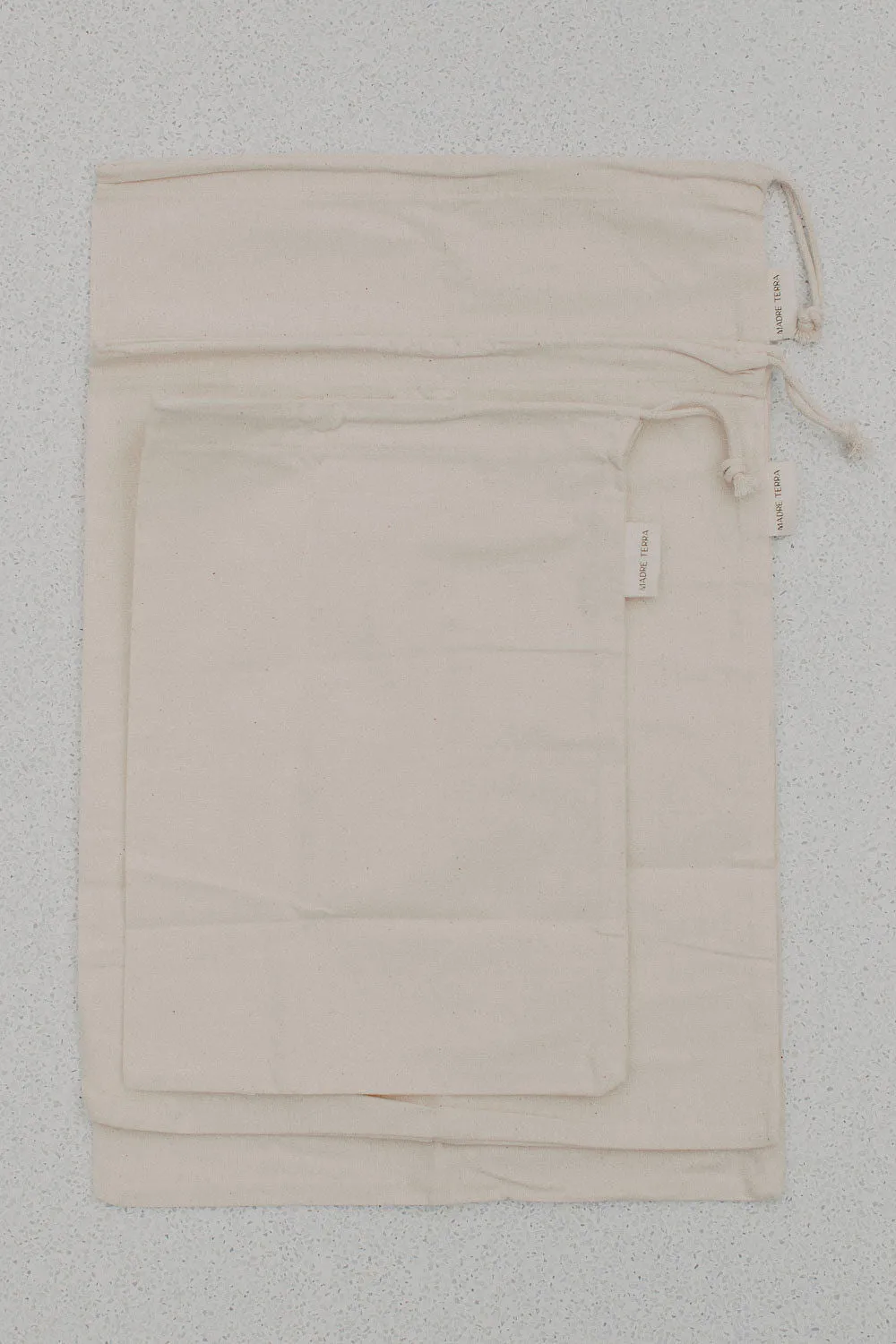 Produce Bags - Set of Three - Organic GOTS Cotton