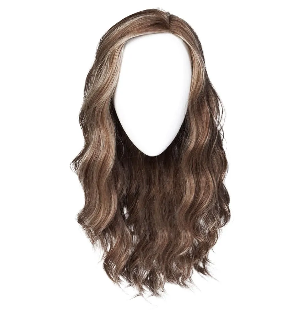 Raquel Welch Day To Date Wig With Long Layered Soft Curls, By Hairuwear, Average Cap, RL12/22SS Cappuccino
