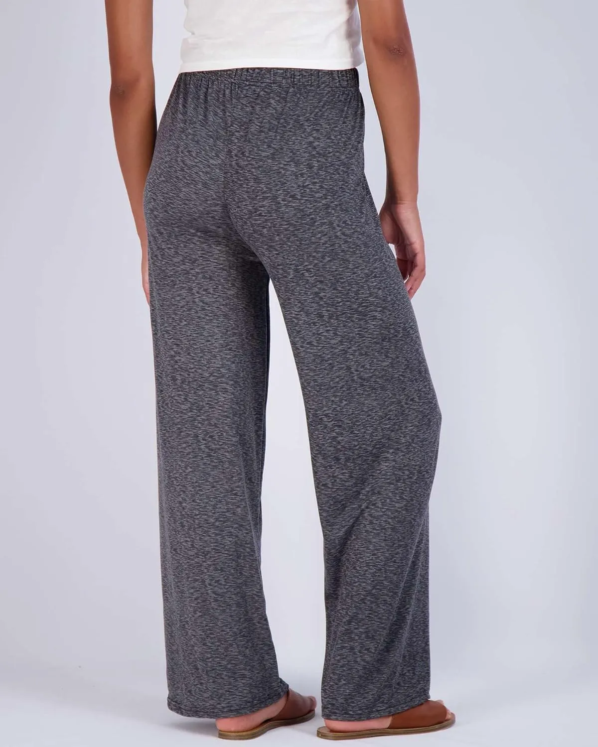 Real Essentials 3 Pack Soft Palazzo Pajama Pants for Women, Wide Leg Comfortable Casual Lounge Yoga Bottoms (Plus Size)