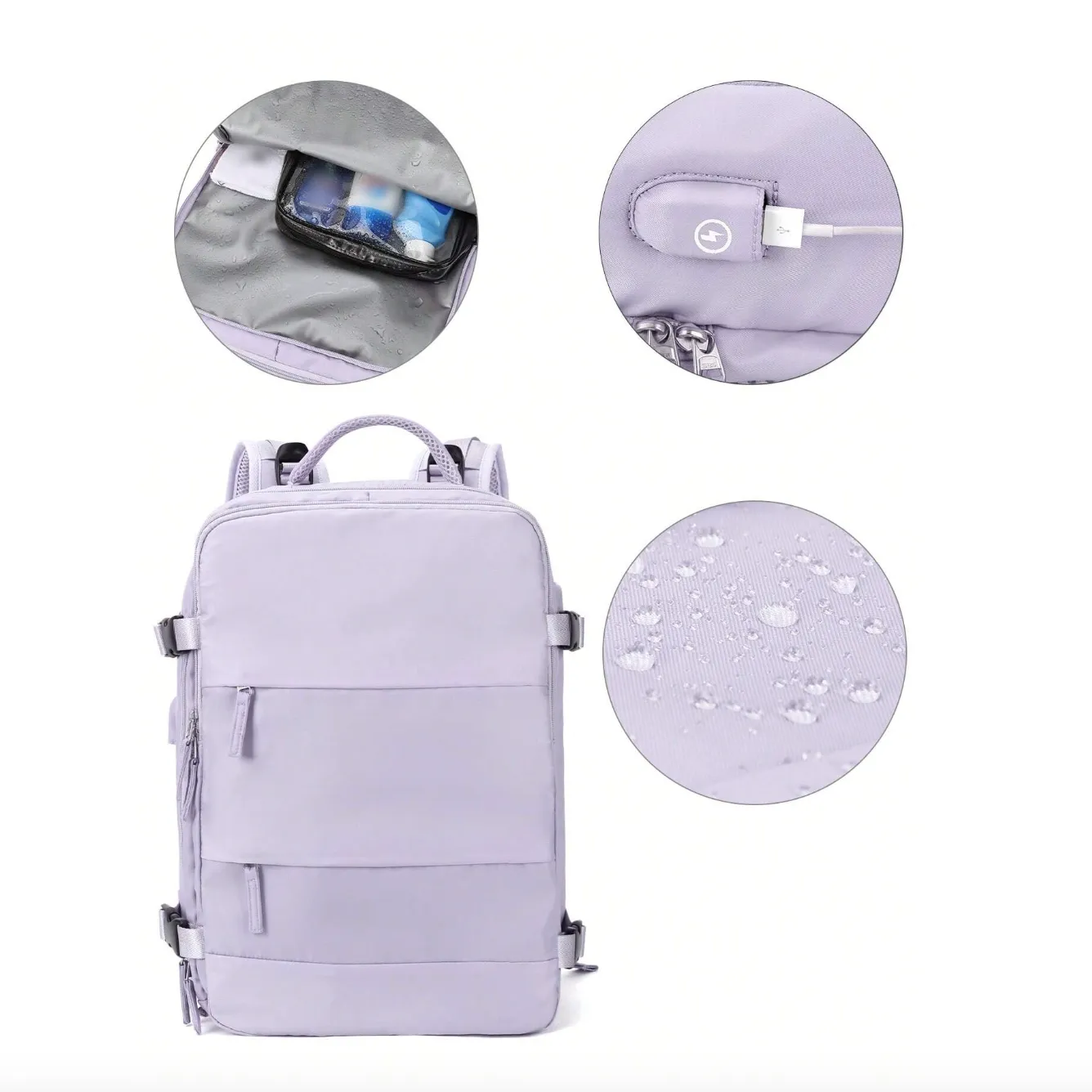 Recca | Large Expandable Hiking Travel Backpack for Laptop (45L)