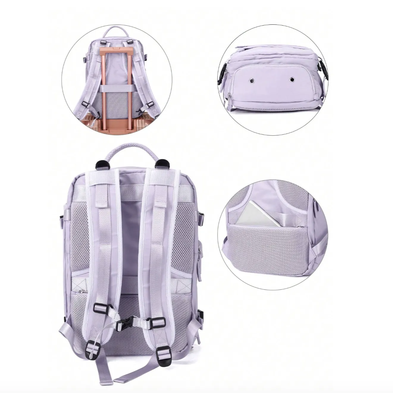 Recca | Large Expandable Hiking Travel Backpack for Laptop (45L)