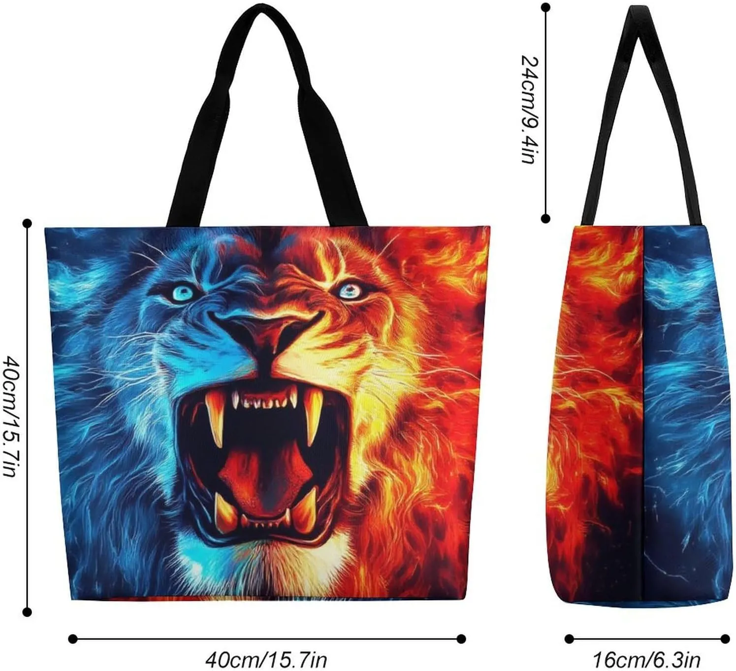 Reusable Grocery Bag for Women, Portable Large Shopping Storage Bag Casual Shoulder Handbags