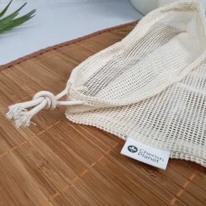 Reusable, Washable Drawstring Cotton Shopping Bags