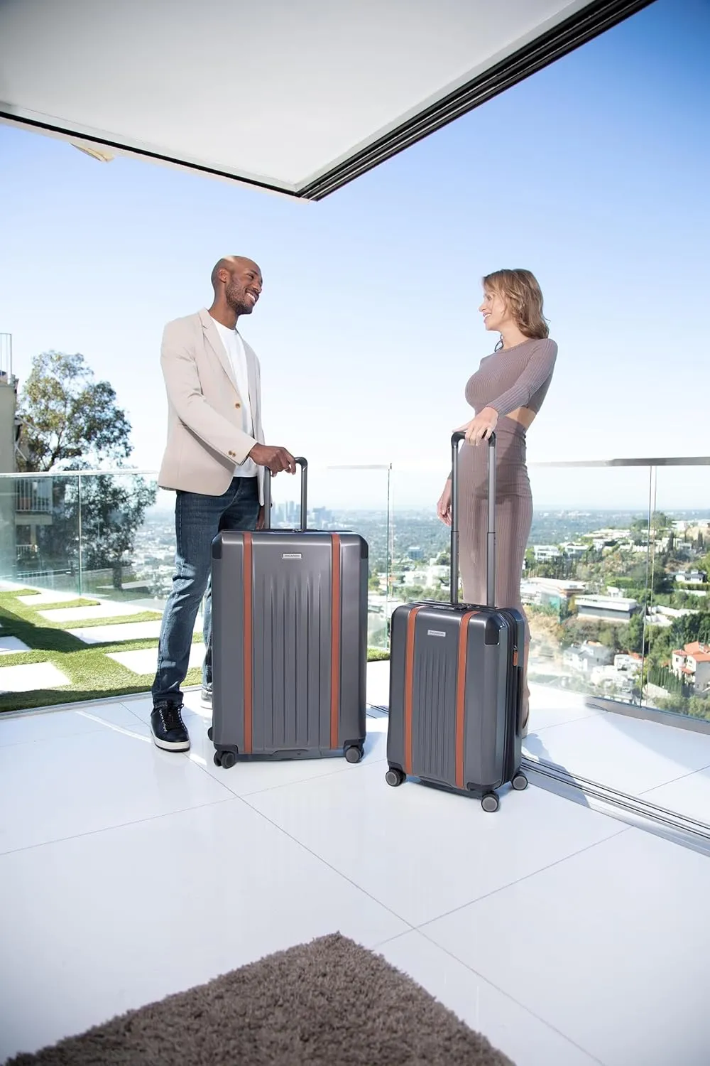 Ricardo Beverly Hills Montecito 2.0 Hardside with Dual Spinning Wheels, Expandable with Comfort Grip for Easy Packing and Moving, Men and Women, Graphite, Check-In Medium 25-Inch