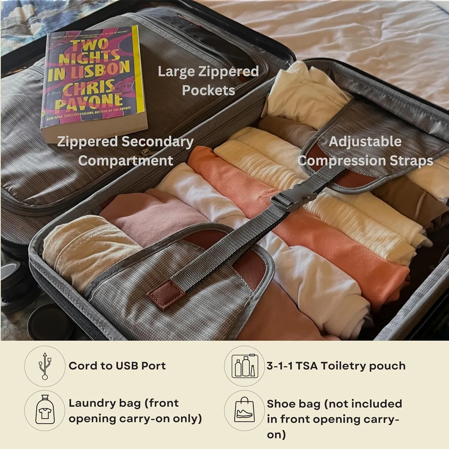 Ricardo Beverly Hills Montecito 2.0 Hardside with Dual Spinning Wheels, Expandable with Comfort Grip for Easy Packing and Moving, Men and Women, Graphite, Check-In Medium 25-Inch