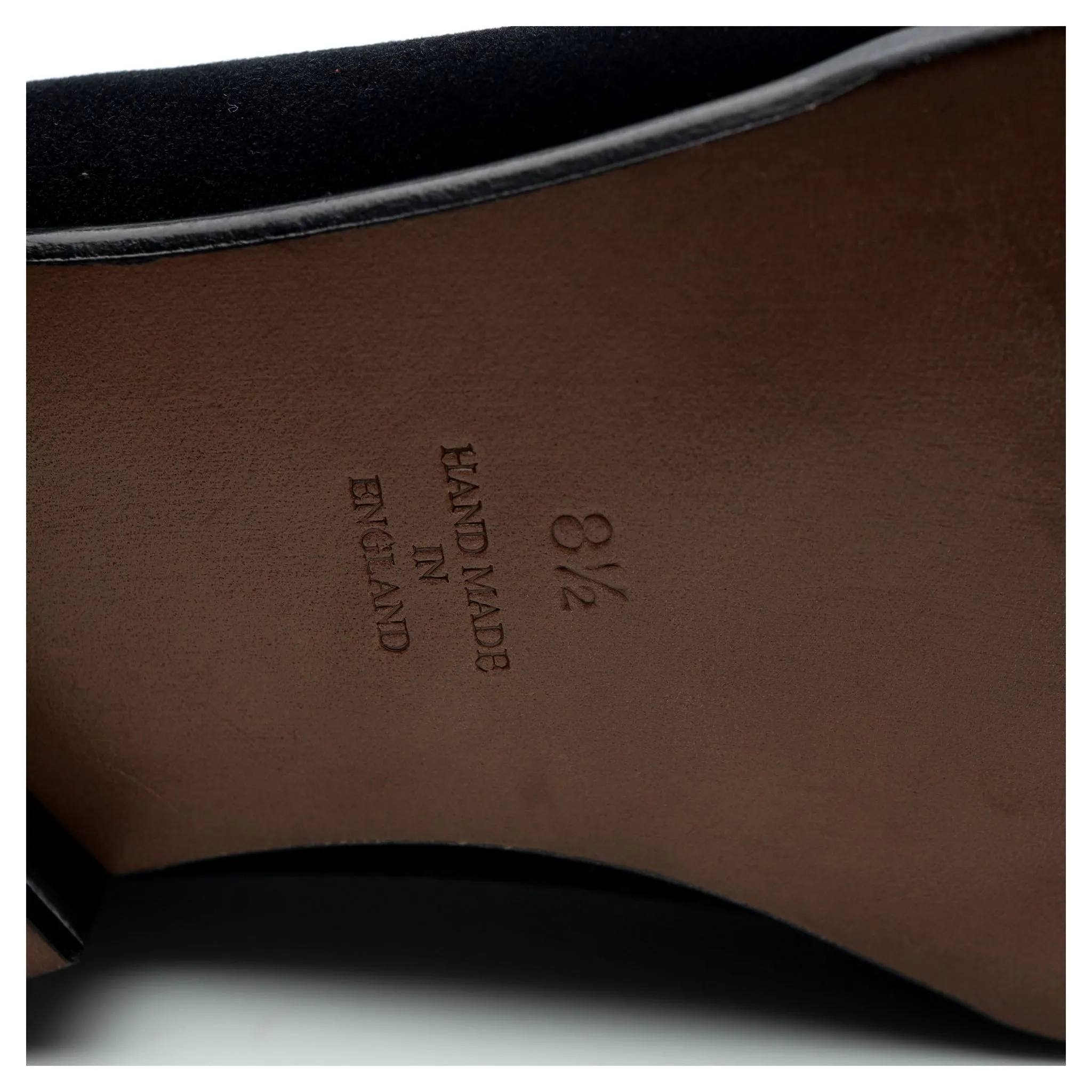 'Ronald' Black Velvet Slipper UK 8.5 E