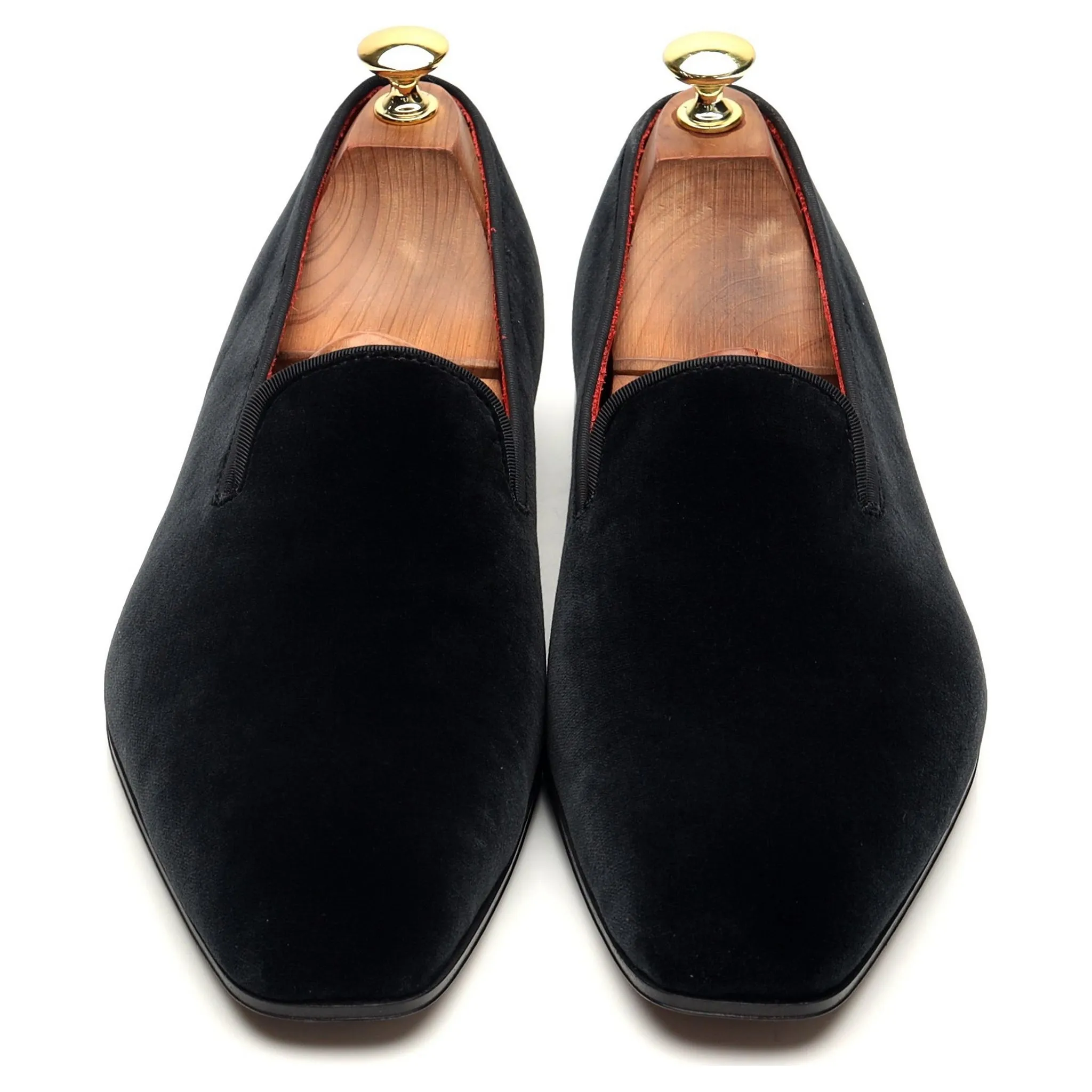 'Ronald' Black Velvet Slipper UK 8.5 E