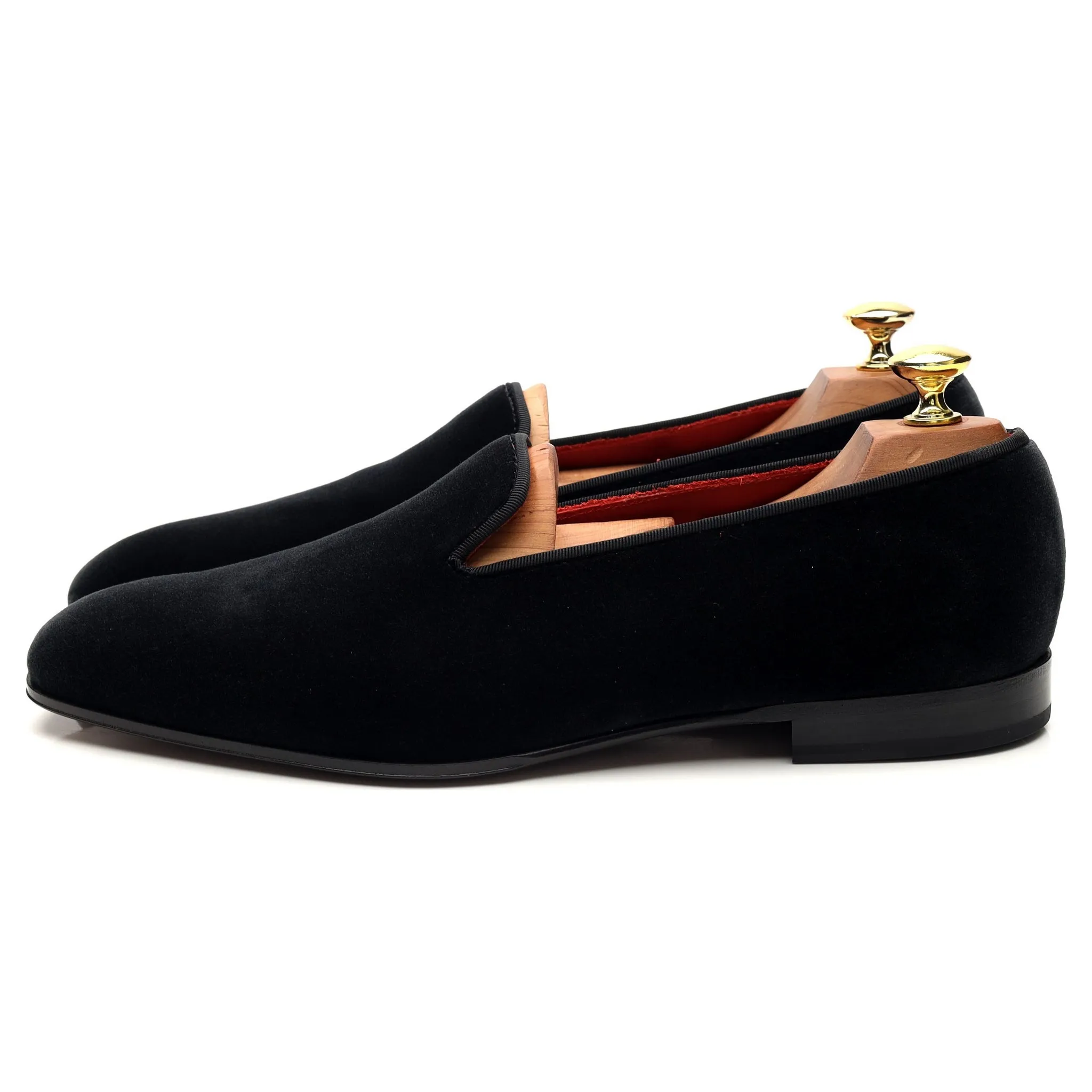 'Ronald' Black Velvet Slipper UK 8.5 E