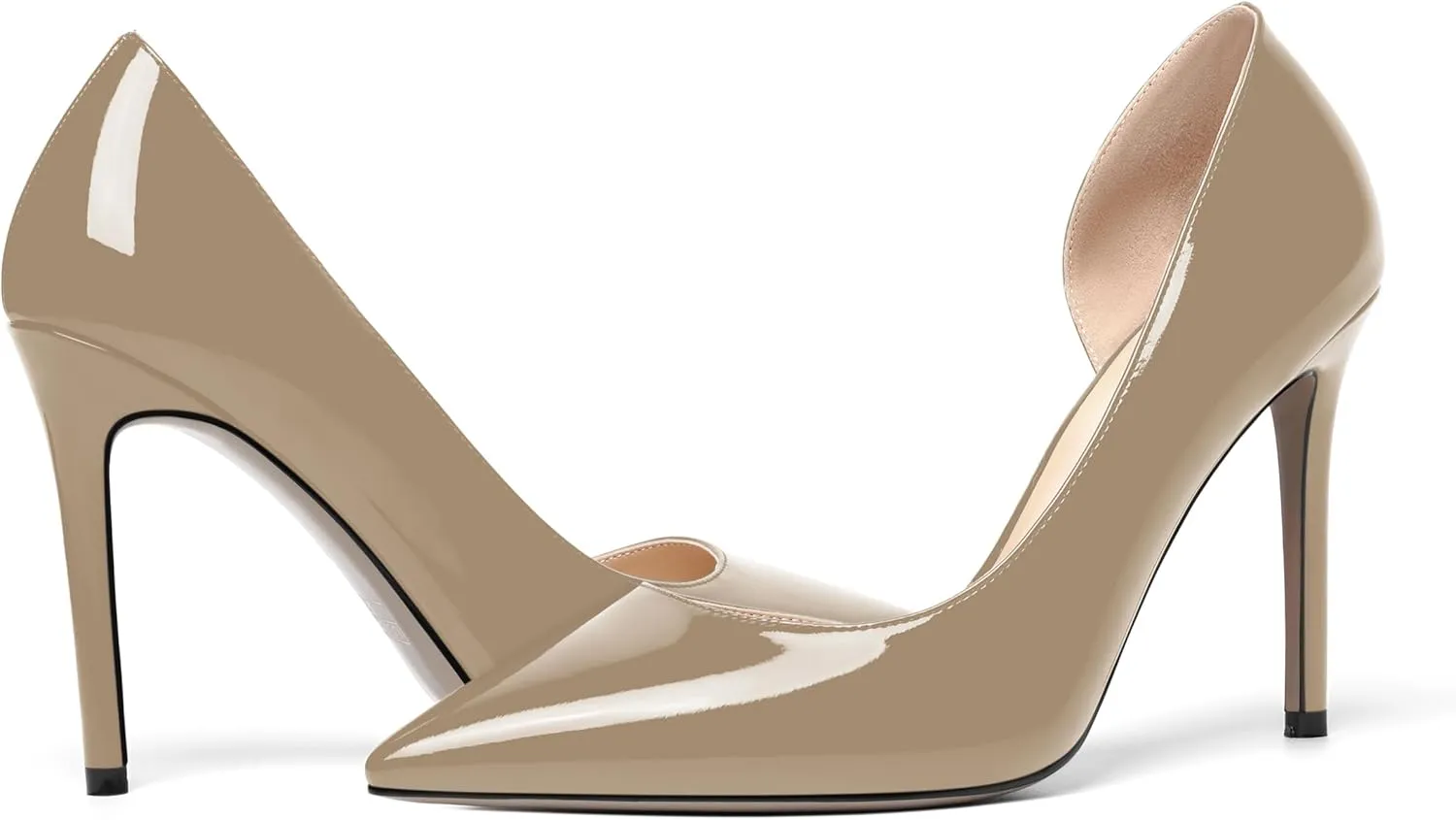 ROSERWISH Womens Sexy Fashion Slip On Evening Pointed Toe Patent Stiletto High Heel Pumps Shoes 4 Inch