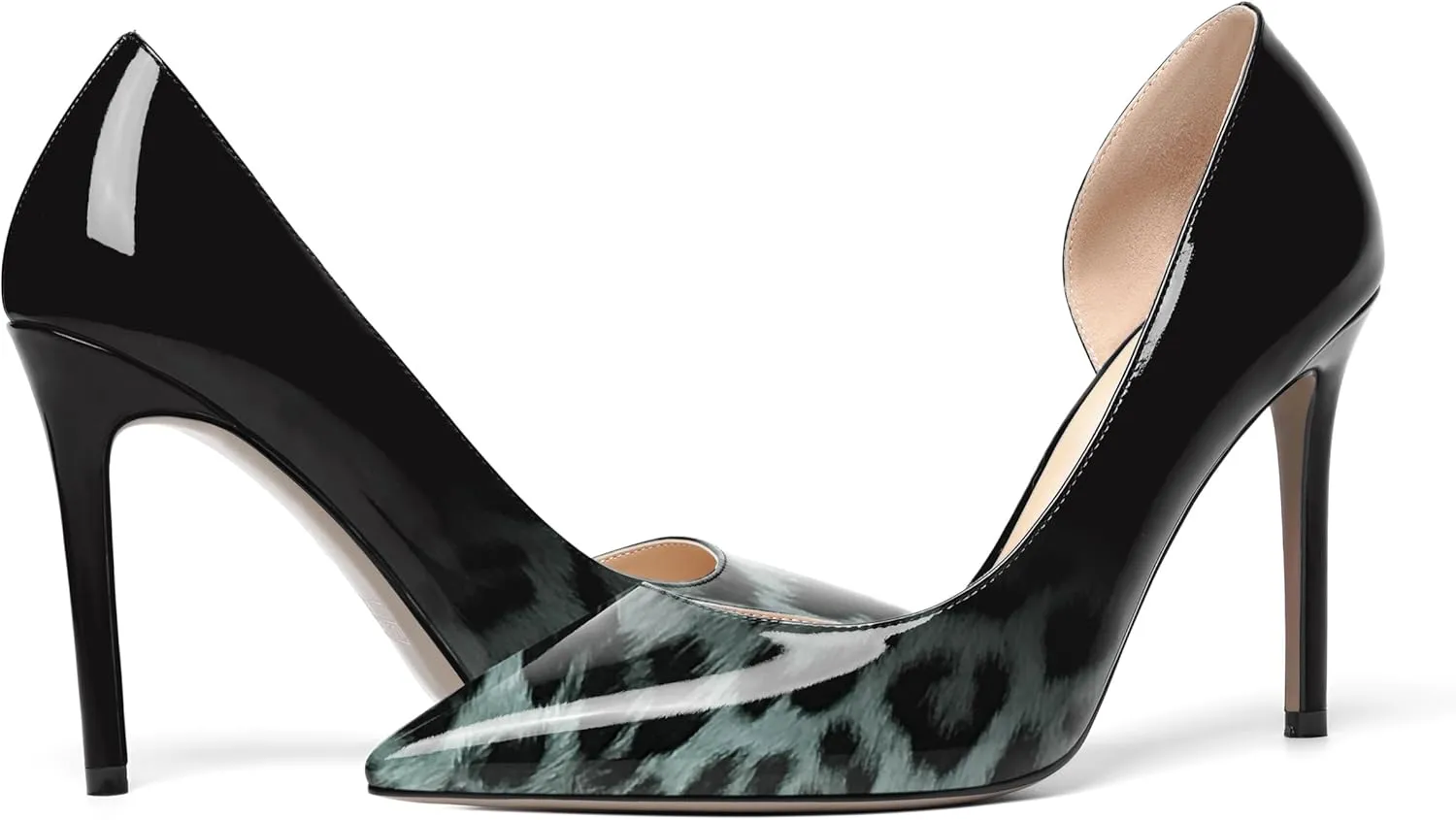 ROSERWISH Womens Sexy Fashion Slip On Evening Pointed Toe Patent Stiletto High Heel Pumps Shoes 4 Inch