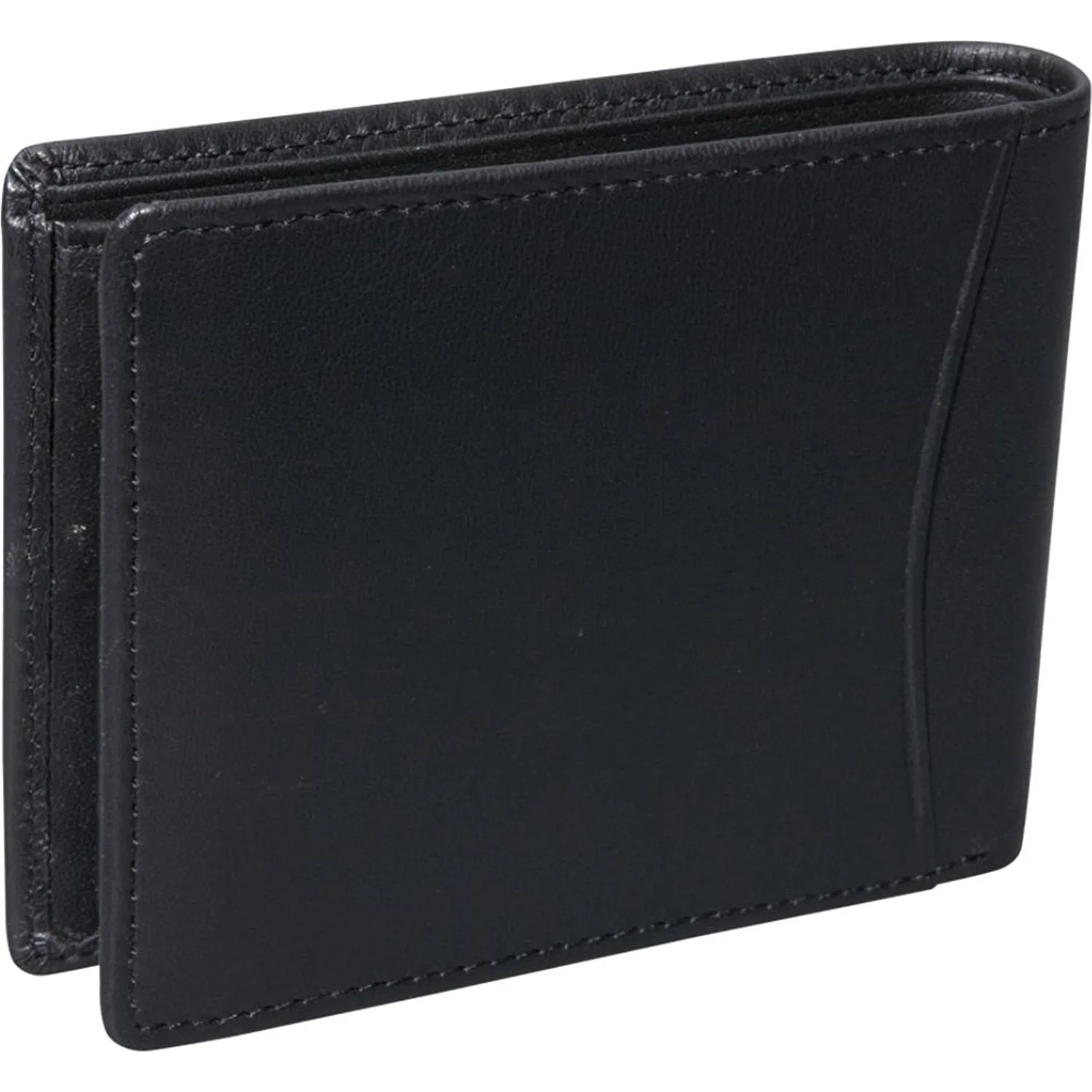 Royce Leather Nappa Leather RFID Blocking Euro Commuter Wallet