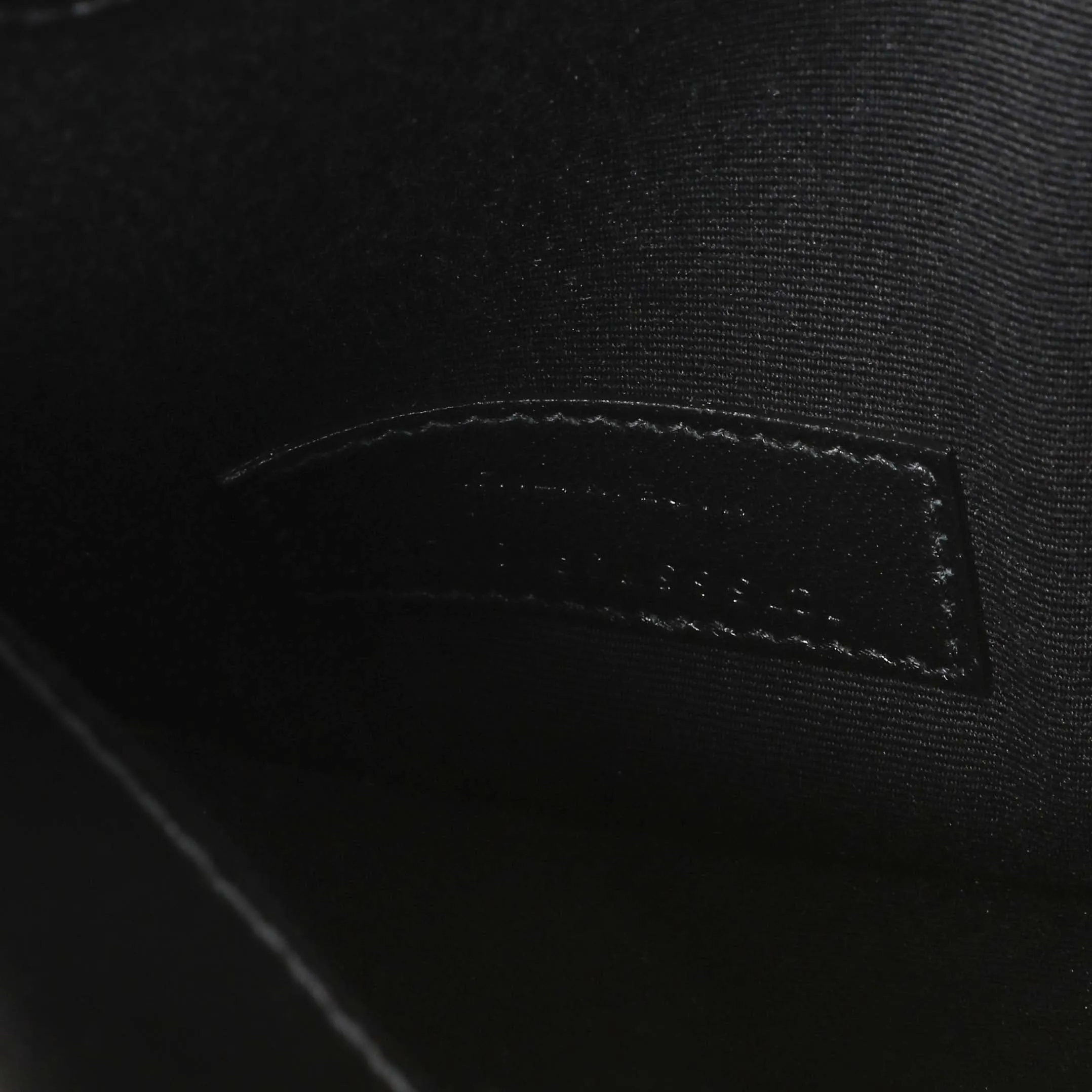 Saint Laurent Black Smooth Shiny Calfskin Monogram Uptown Pouch