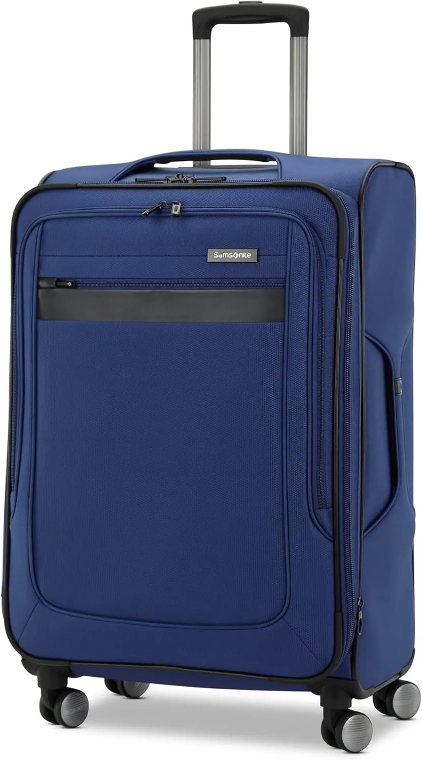 Samsonite Ascella 3.0 Softside Expandable Luggage with Spinner Wheels, Med EXP Spinner, Sapphire Blue