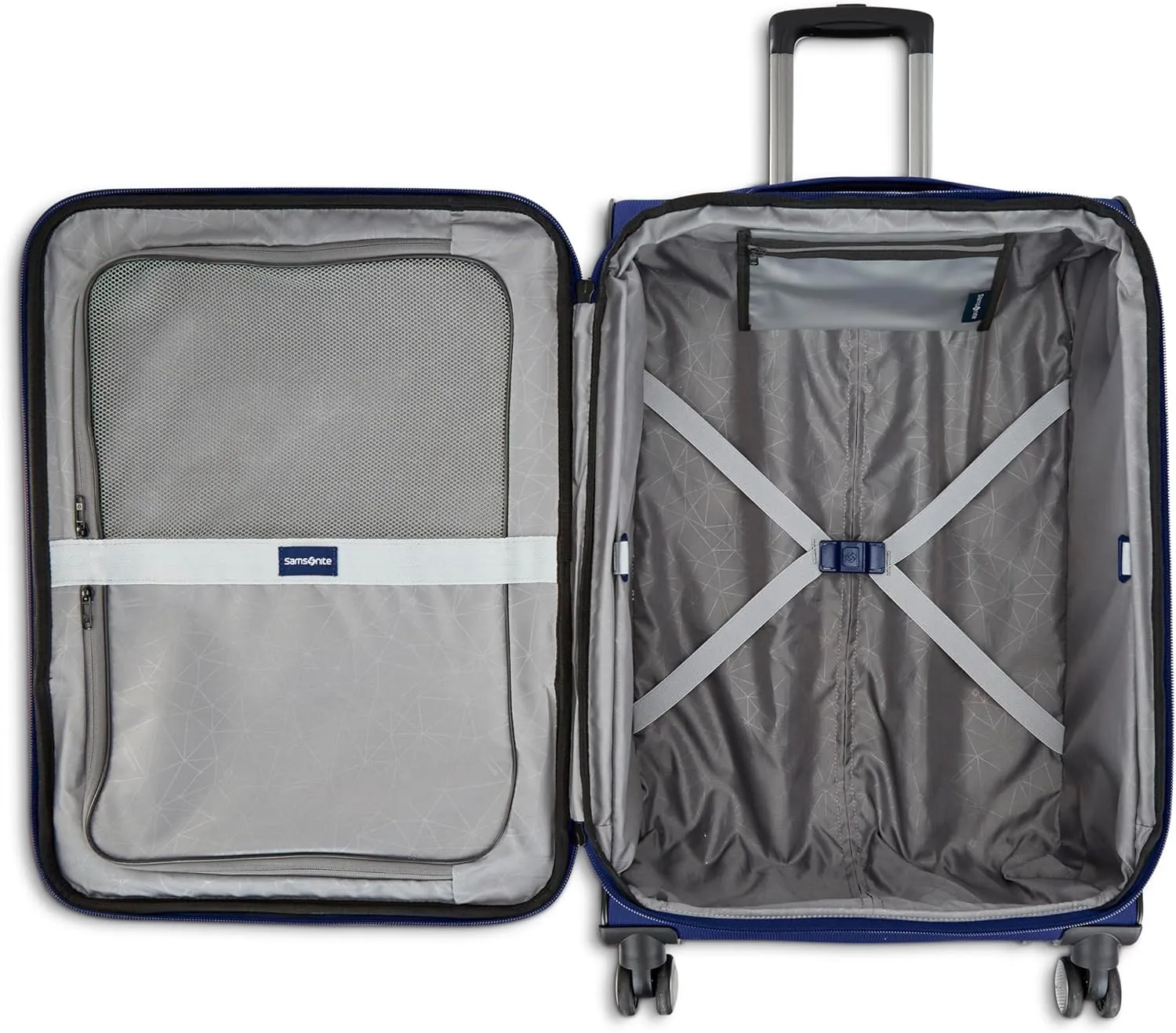 Samsonite Ascella 3.0 Softside Expandable Luggage with Spinner Wheels, Med EXP Spinner, Sapphire Blue