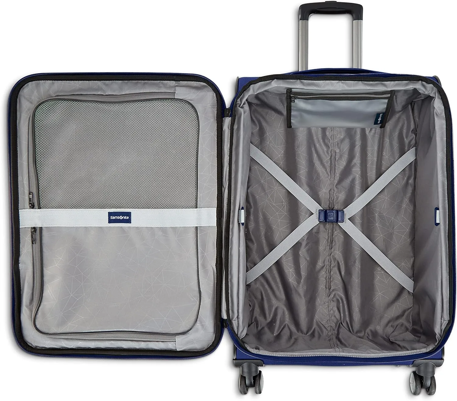 Samsonite Ascella 3.0 Softside Expandable Luggage with Spinner Wheels, Med EXP Spinner, Sapphire Blue