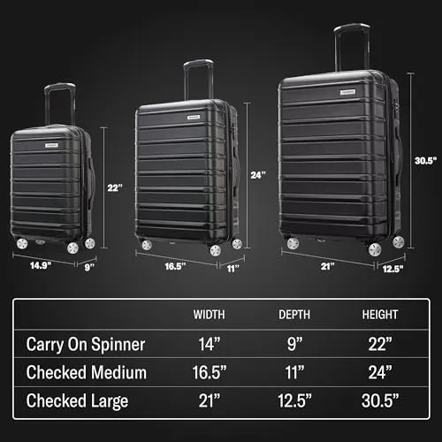 Samsonite Omni 2 Hardside Expandable Luggage with Spinner Wheels, Birch White, 2-Piece Set (Carry-on/Large)