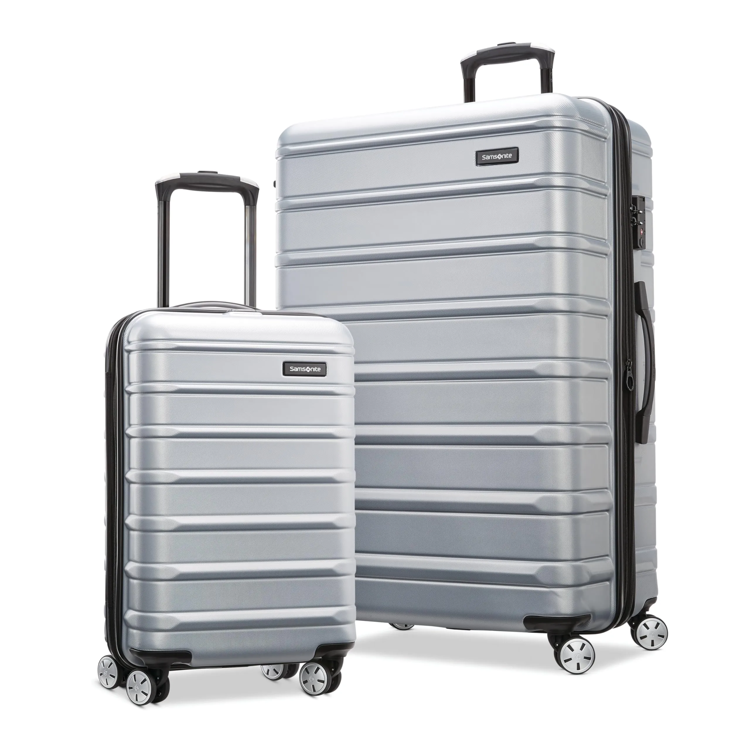 Samsonite Omni 2 Hardside Expandable Luggage with Spinner Wheels, Birch White, 2-Piece Set (Carry-on/Large)