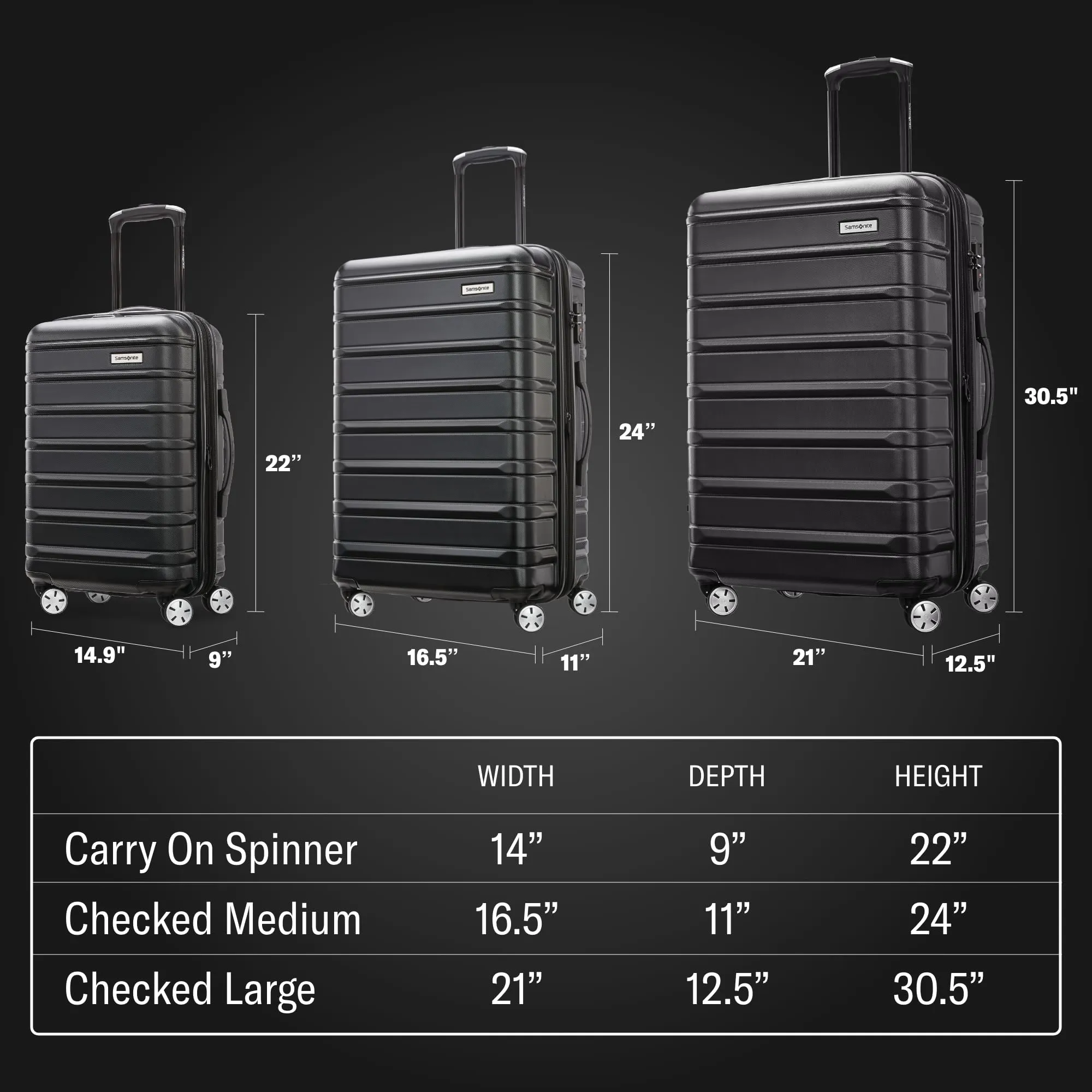 Samsonite Omni 2 Hardside Expandable Luggage with Spinner Wheels, Birch White, 2-Piece Set (Carry-on/Large)