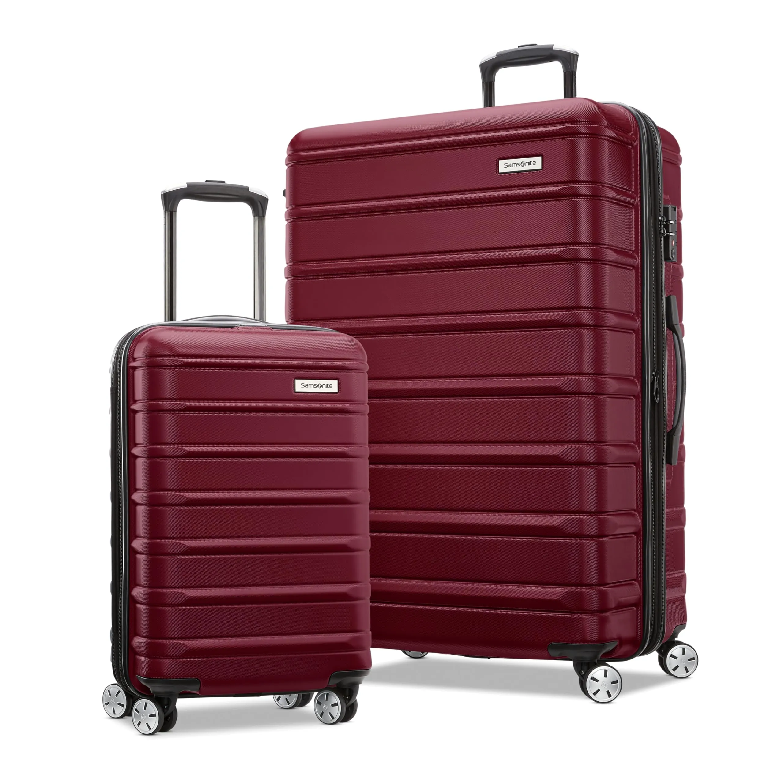 Samsonite Omni 2 Hardside Expandable Luggage with Spinner Wheels, Birch White, 2-Piece Set (Carry-on/Large)