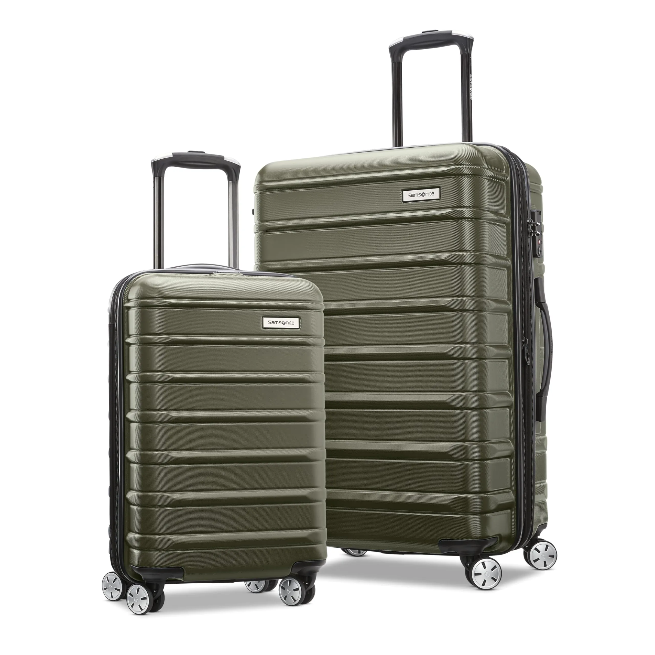 Samsonite Omni 2 Hardside Expandable Luggage with Spinner Wheels, Birch White, 2-Piece Set (Carry-on/Large)
