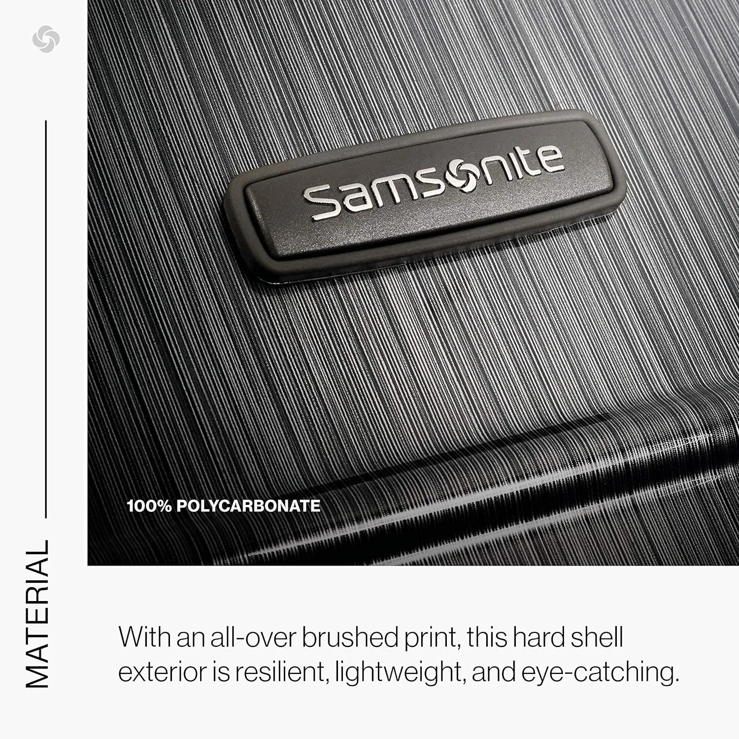 Samsonite Winfield 2 Hardside Expandable Luggage with Spinner Wheels, Brushed Anthracite, Checked-Medium 24-Inch
