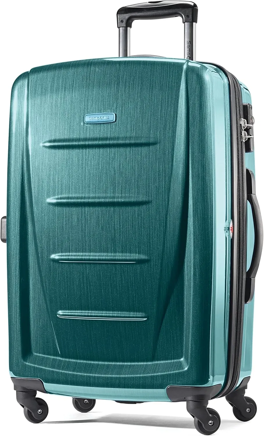 Samsonite Winfield 2 Hardside Expandable Luggage with Spinner Wheels, Checked-Large 28-Inch, Cactus Green