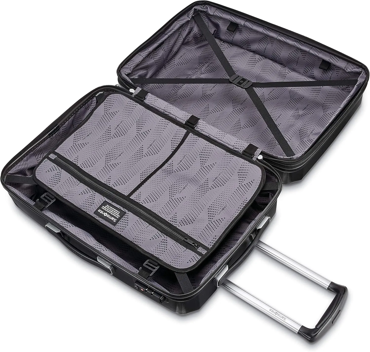 Samsonite Winfield 3 DLX Hardside Expandable Luggage with Spinners, Black, Carry-On 20-Inch