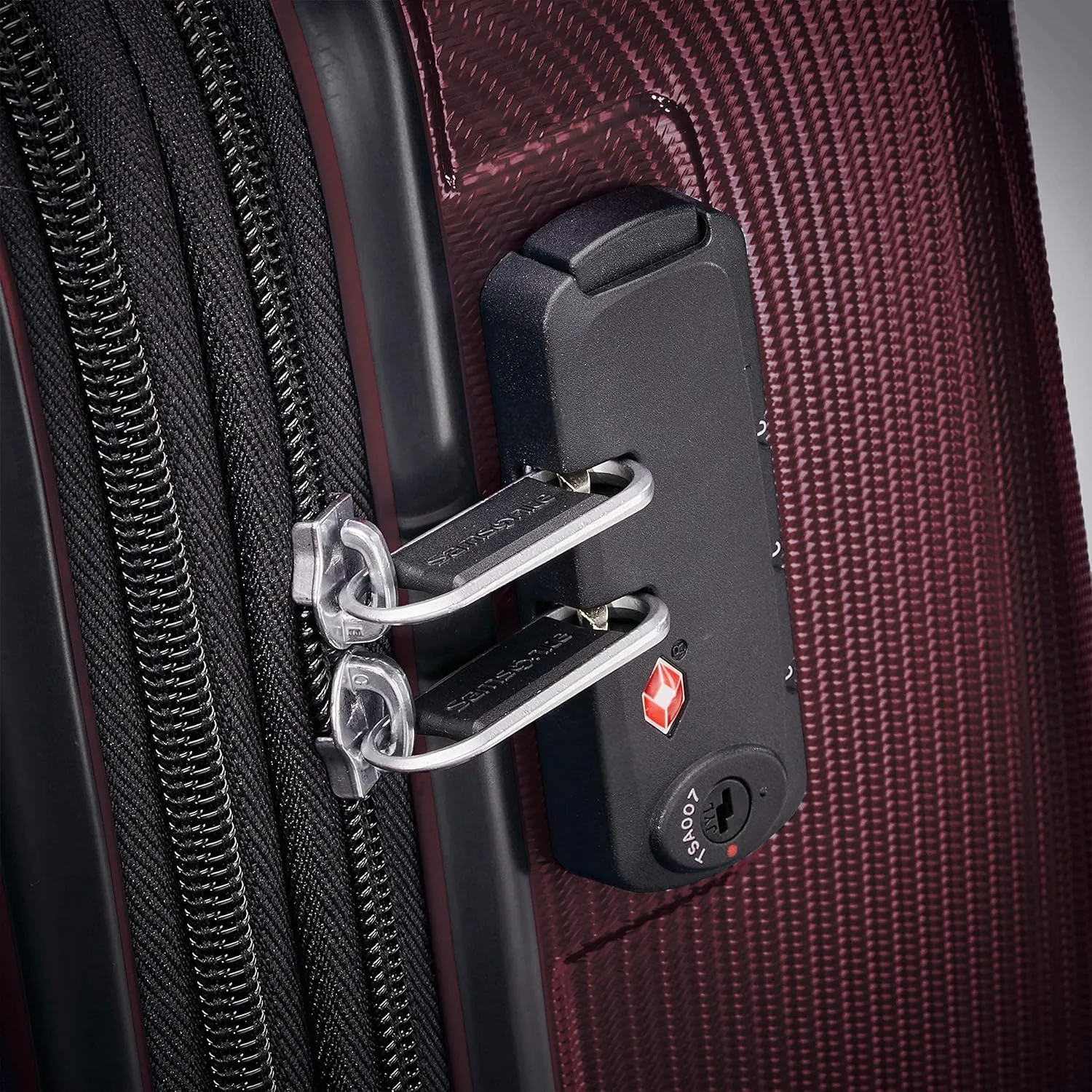 Samsonite Winfield 3 DLX Hardside Expandable Luggage with Spinners, Burgundy, Carry-On 20-Inch
