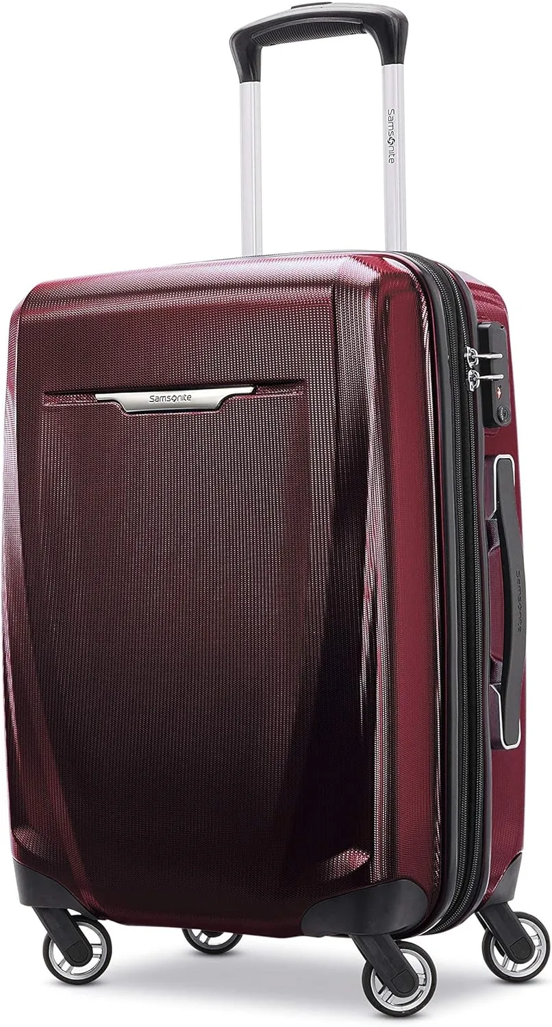 Samsonite Winfield 3 DLX Hardside Expandable Luggage with Spinners, Burgundy, Carry-On 20-Inch