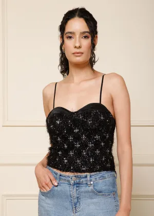 SEQUIN CORSET TOP