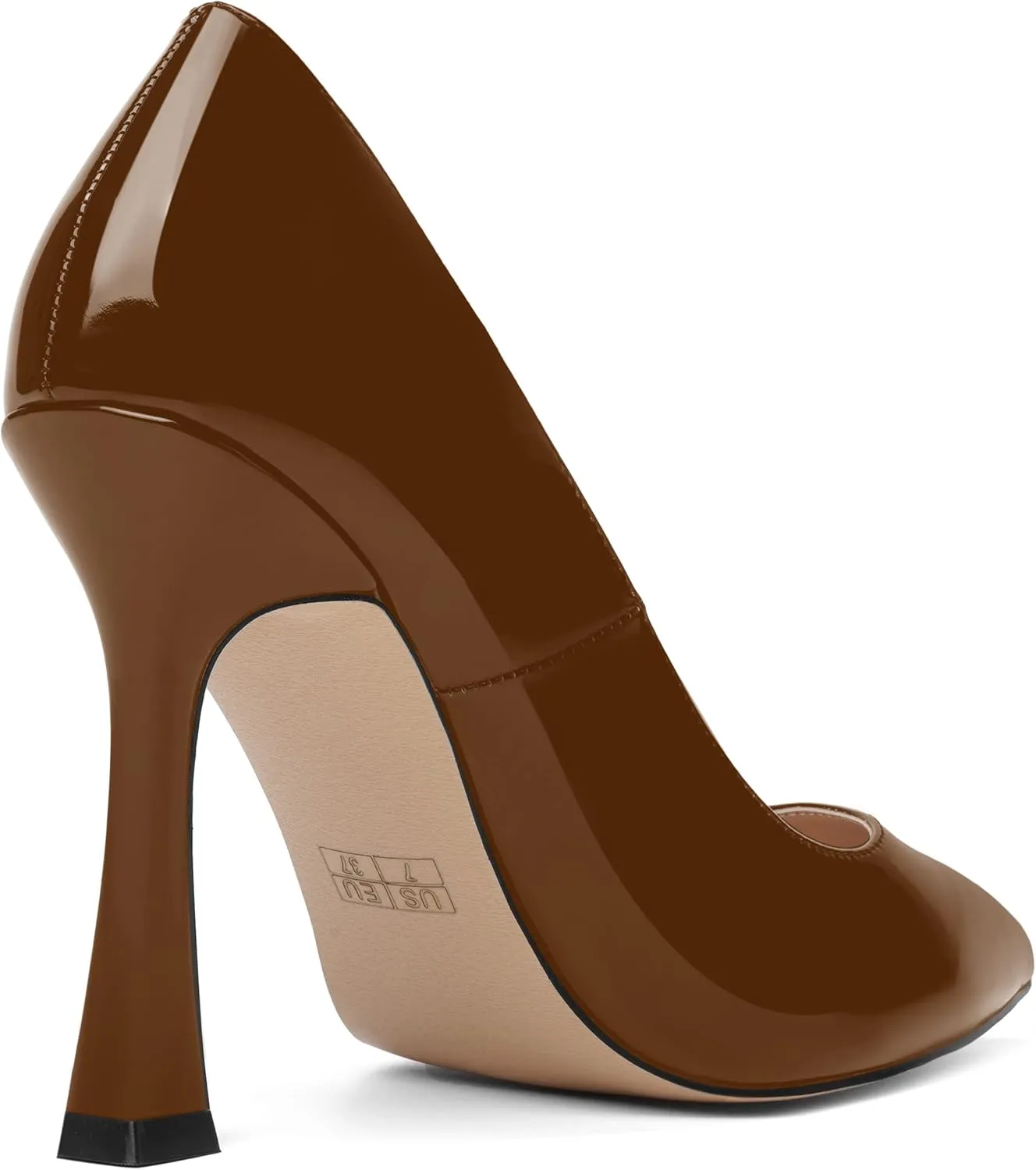 SHOWFOREST Womens Pointed Toe Slip On Sexy Evening Patent Stiletto High Heel Pumps Shoes 4 Inch