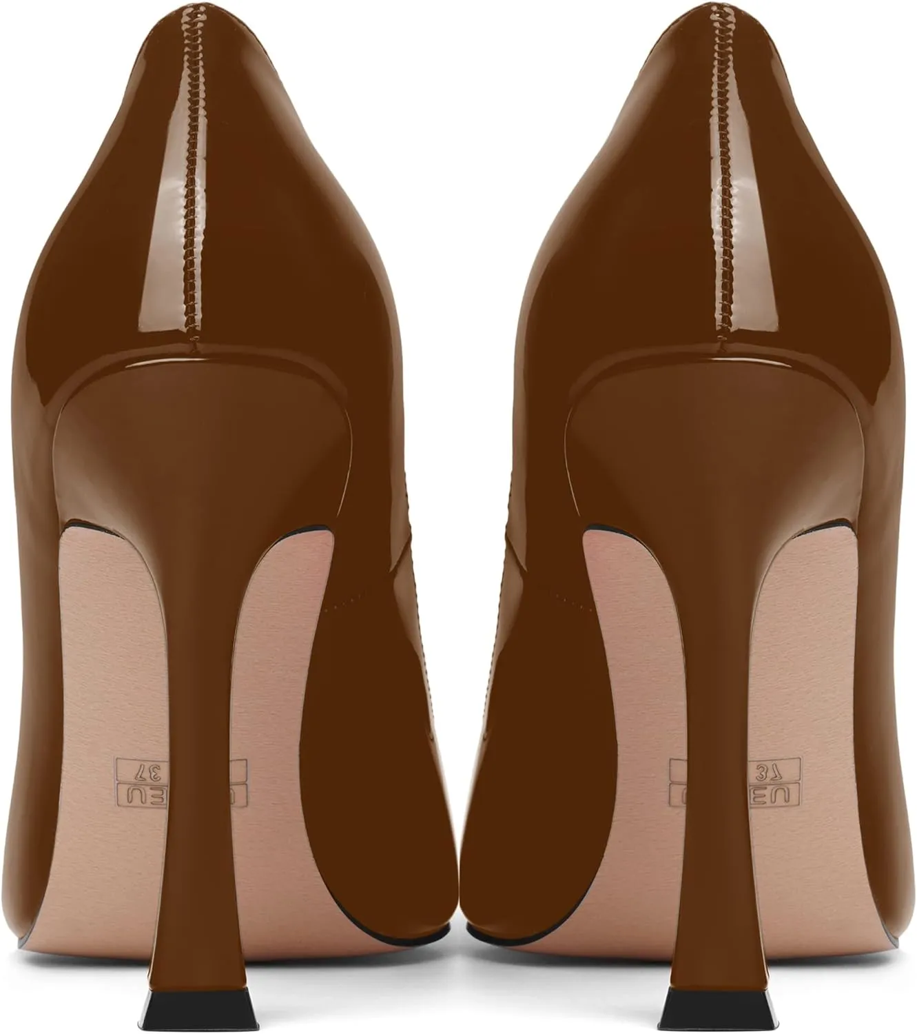 SHOWFOREST Womens Pointed Toe Slip On Sexy Evening Patent Stiletto High Heel Pumps Shoes 4 Inch