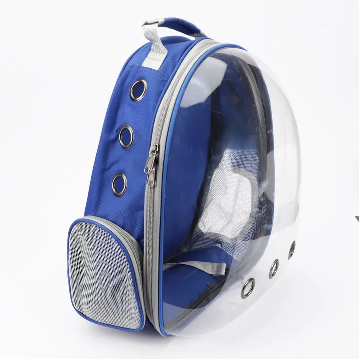 Skatrs Astronaut Space Capsule Carrier Backpack for Cats Blue