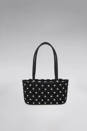 Small Weave Velvet Tote Bag