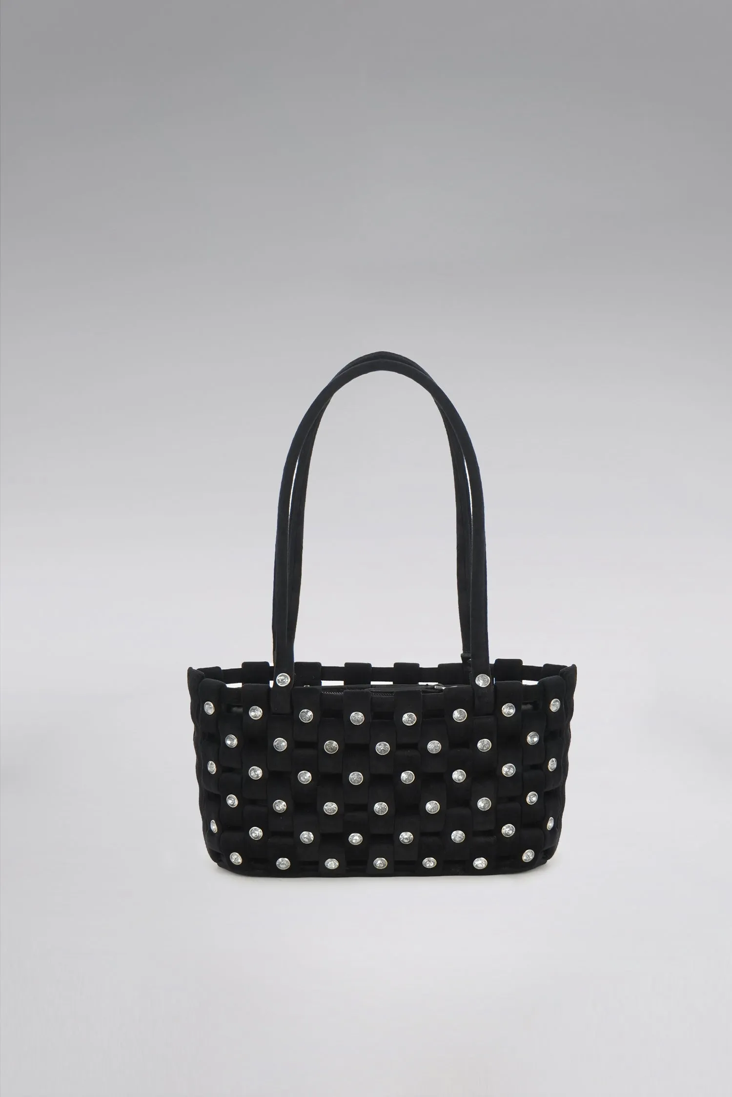 Small Weave Velvet Tote Bag