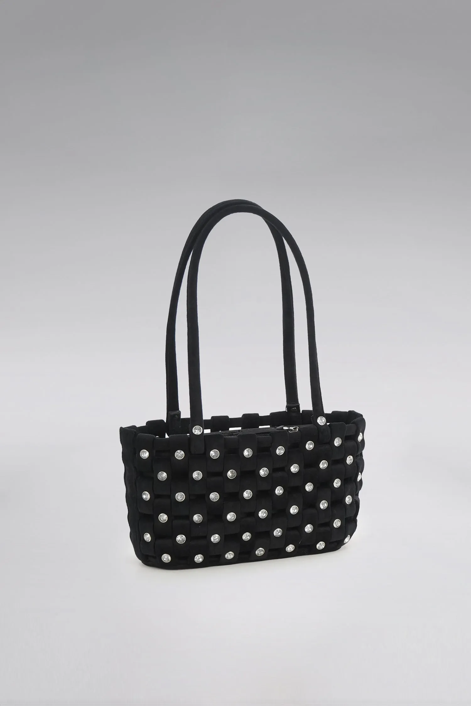 Small Weave Velvet Tote Bag