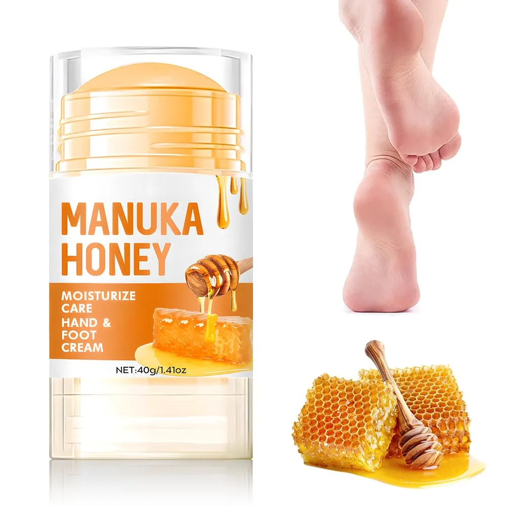 Smooth Steps Foot Therapy Balm, 2025 Upgraded Hydrating and Anti-Cracking Foot Cream, Foot Cream for Dry Cracked Heels and Feet Women Men Travel (Honey, Standard)