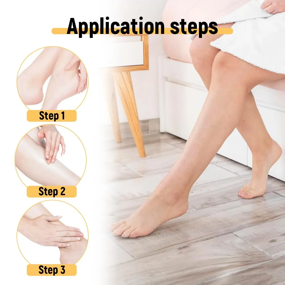 Smooth Steps Foot Therapy Balm, 2025 Upgraded Hydrating and Anti-Cracking Foot Cream, Foot Cream for Dry Cracked Heels and Feet Women Men Travel (White, Standard)