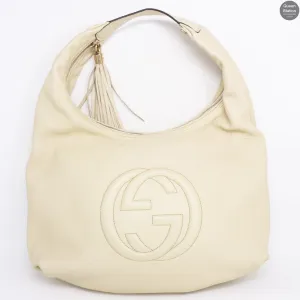 Soho Hobo Large White Leather