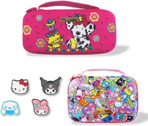 Sonix x Sanrio Nintendo Switch Thumb Grips (Hello Kitty & Friends)   Carrying Case (Spottie Dottie)   GameCard Case (Hello Kitty & Friends Stickers)